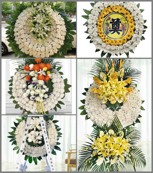 四川成都崇州市济协乡花圈速递